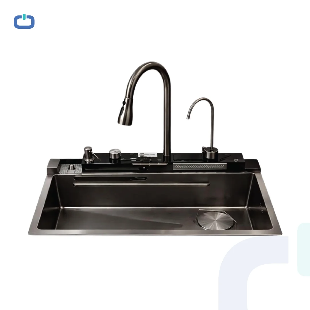 Évier Multifonction Premium – Inox Noir Brossé